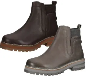 SANSIBAR Botines de mujer zapatos de piel auténtica Botas Chelsea botas de otoño marrón o gris