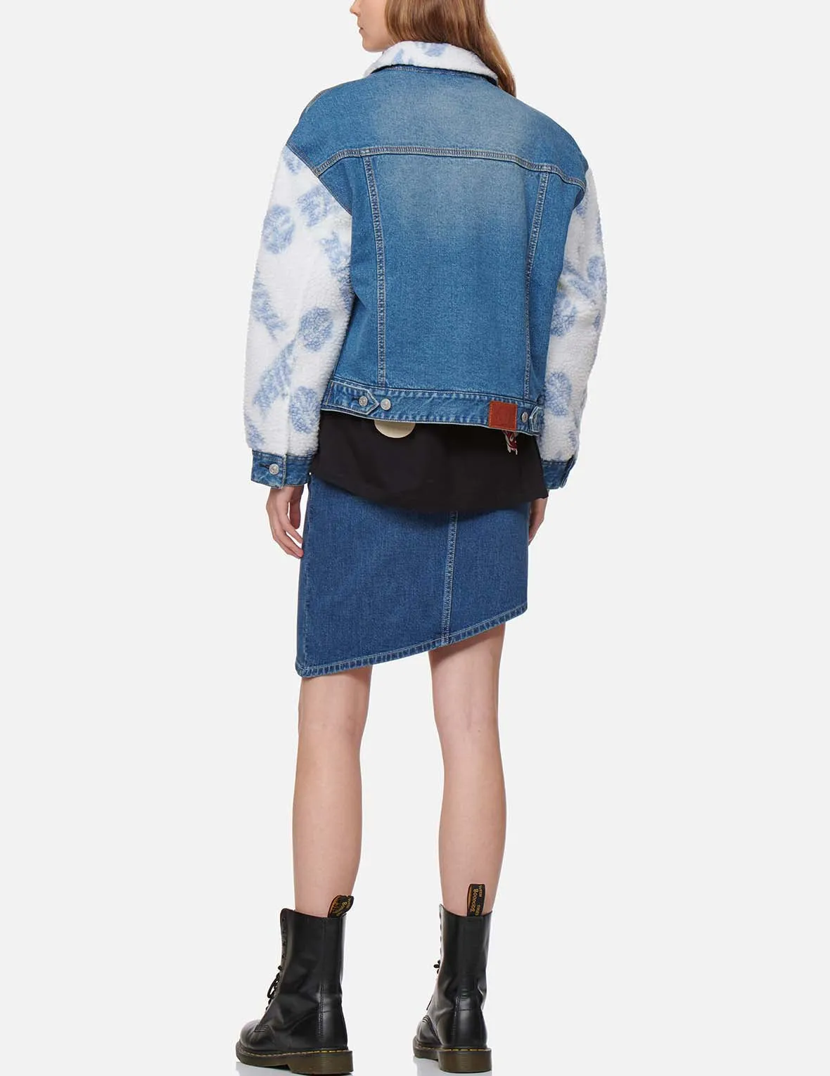 Sherpa Trimmed Denim Jacket