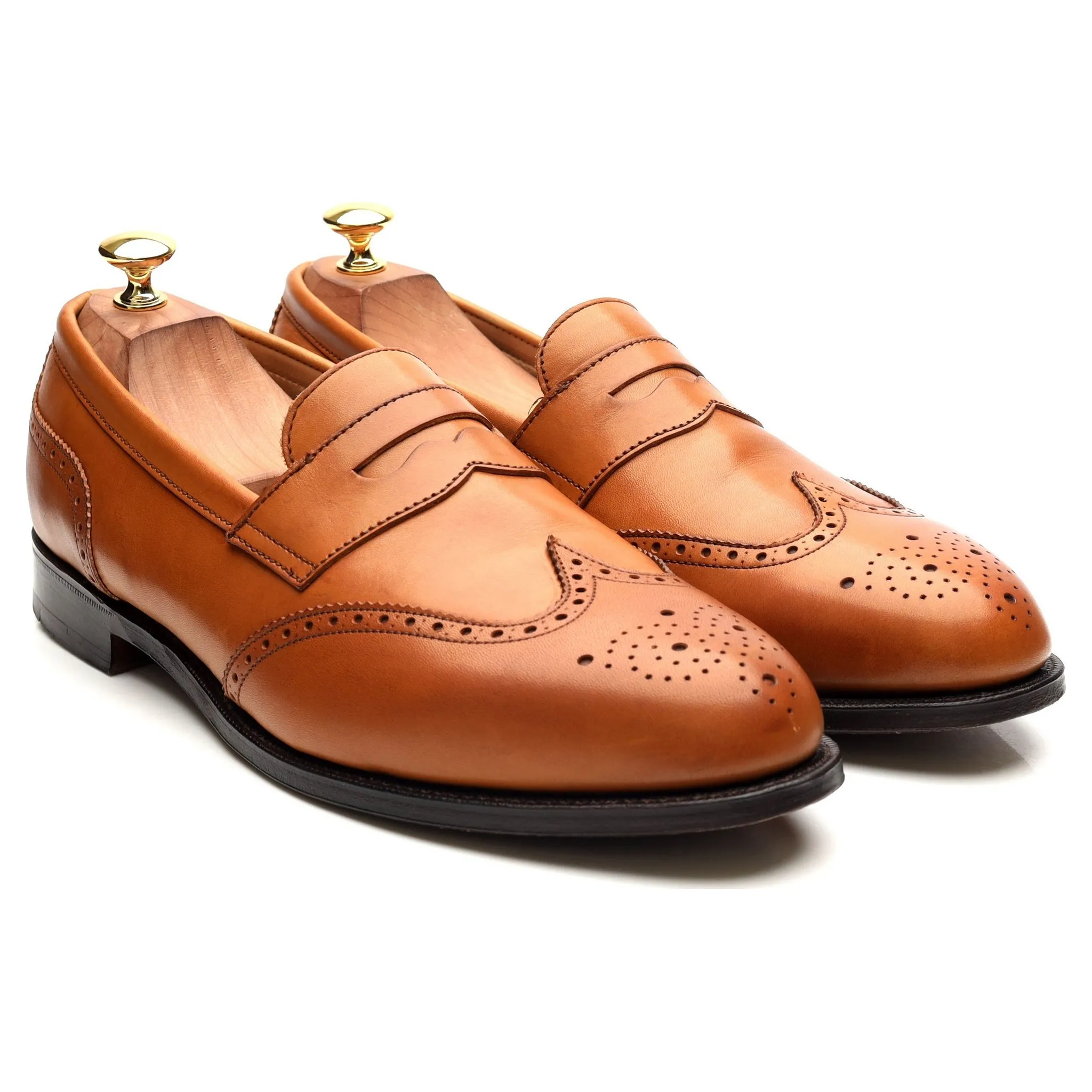 Shipton & Heneage 'Burghley' Tan Brown Leather Loafers UK 10.5 EX