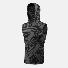 SLF Graffiti Brush Sleeveless Compression Hoodie