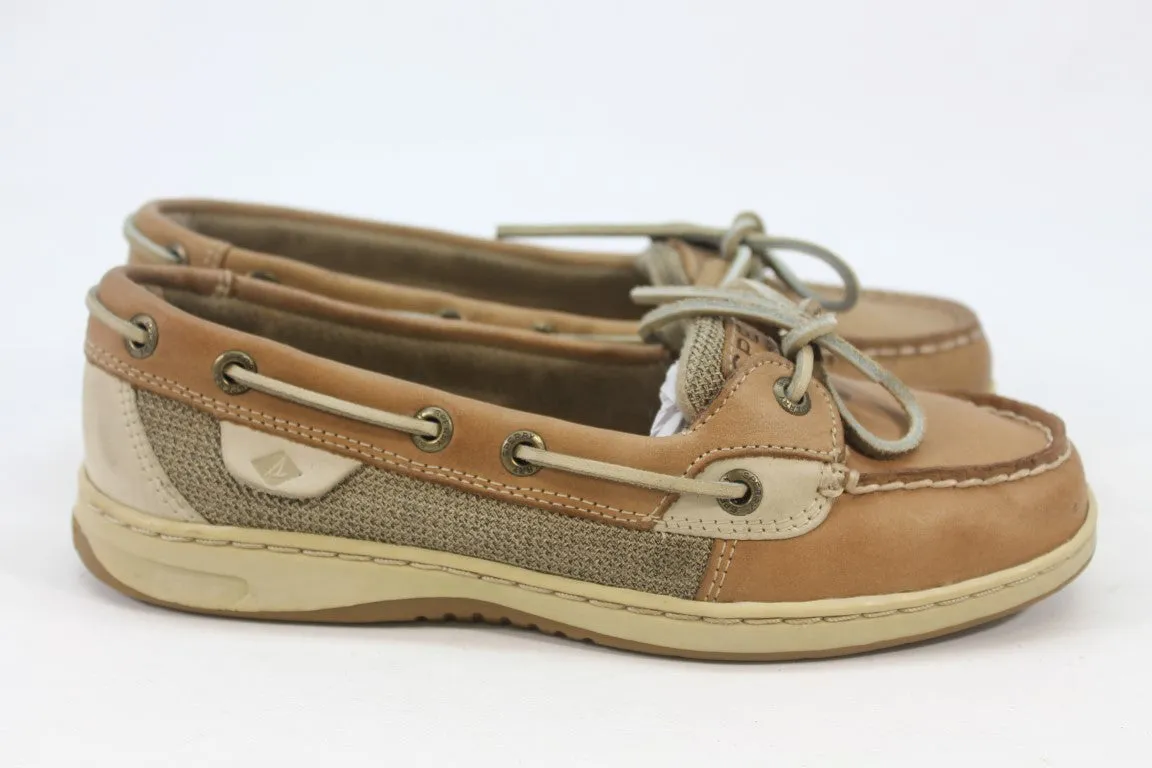 Sperry-Top Sider Angelfish Women's Linen Oat Boat Shoe 6M(ZAP12396)