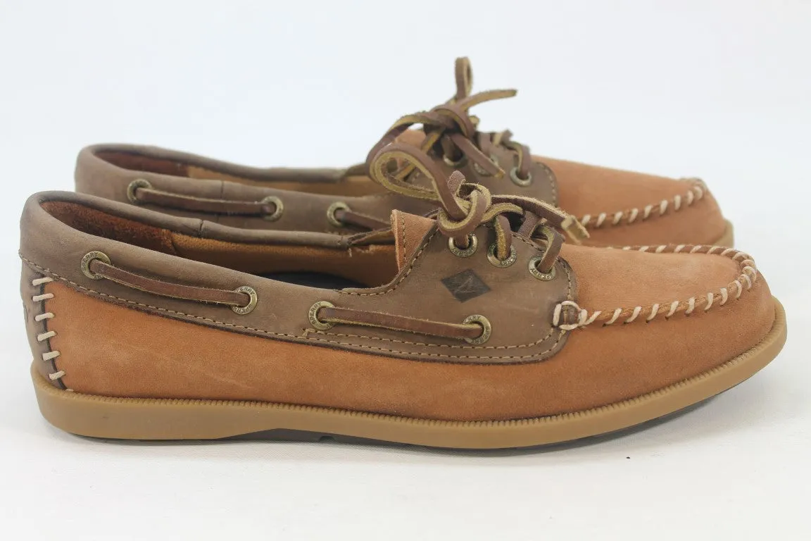 Sperry-Top Sider Leeward Women's Brown 3 Boat Shoes 6M (ZAP12496)