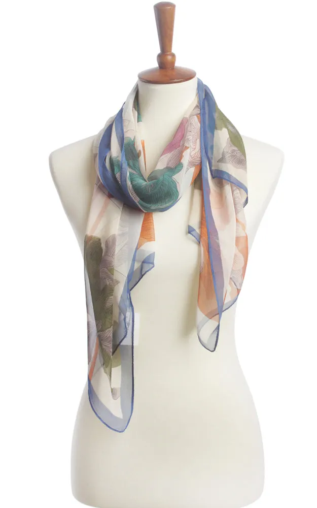 SPOS4914 Silky Flower Printed Scarf