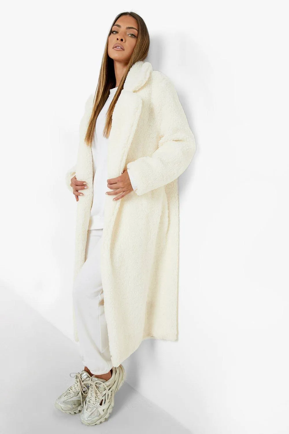 Teddy Faux Fur Longline Coat