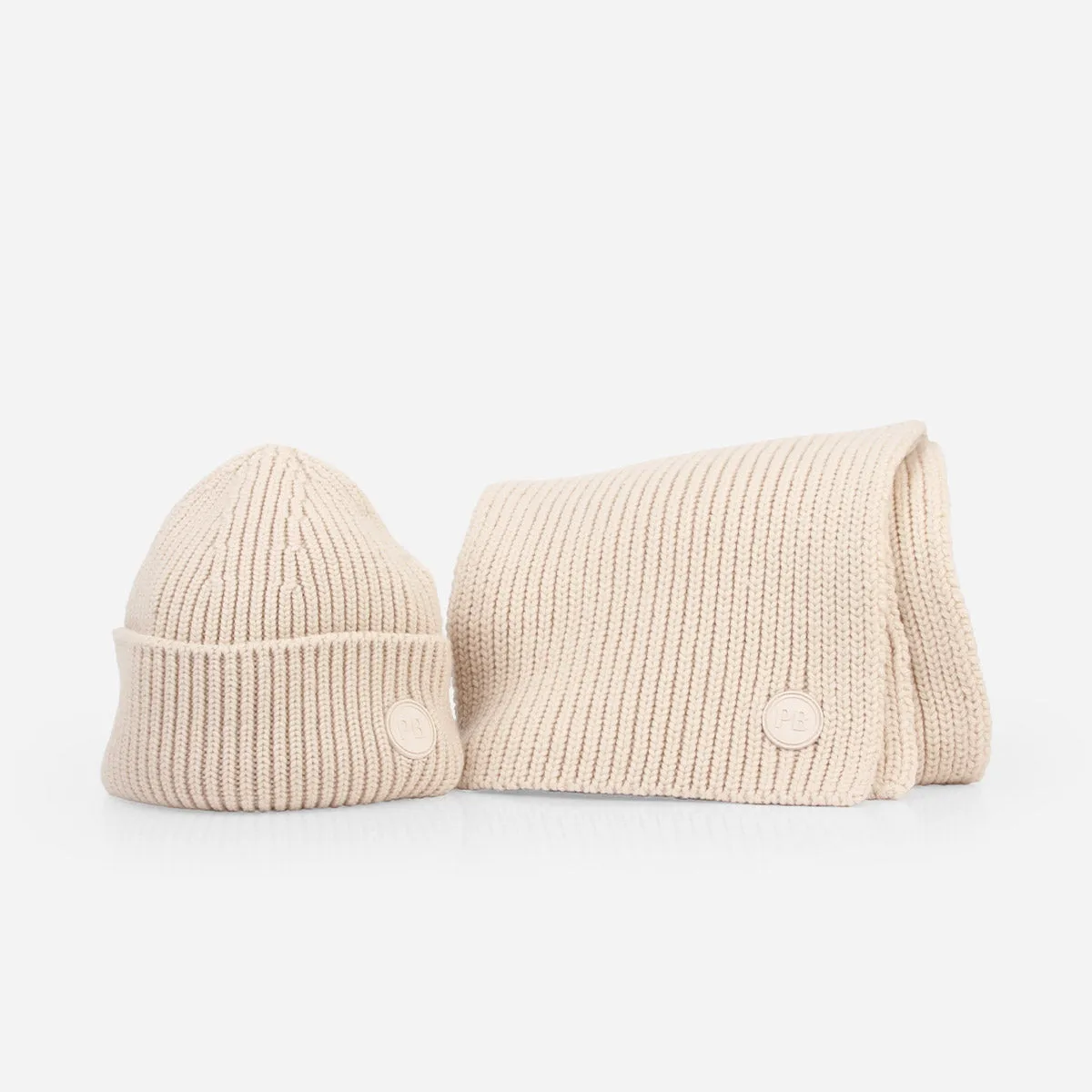 The Sauna Beanie and Scarf Birch Set