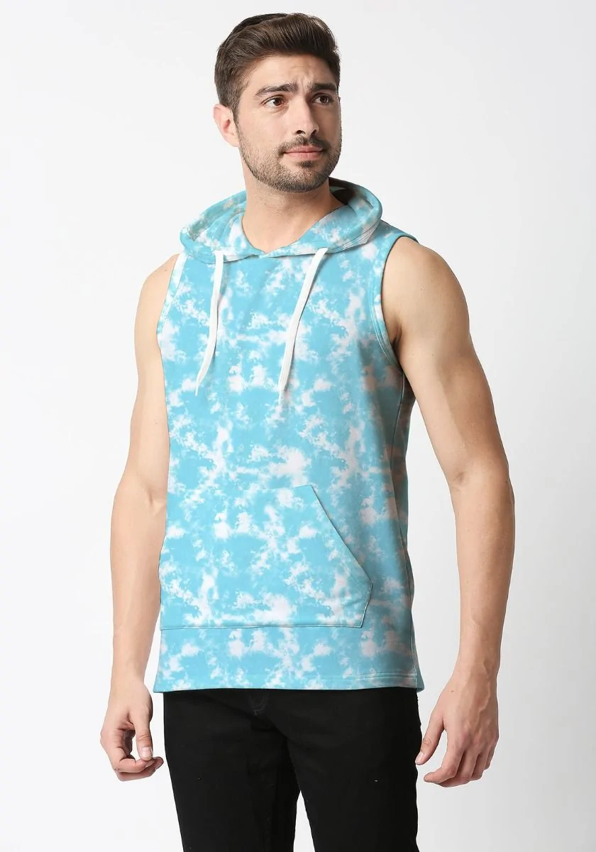 Tie Dye Sleeveless Hoodie