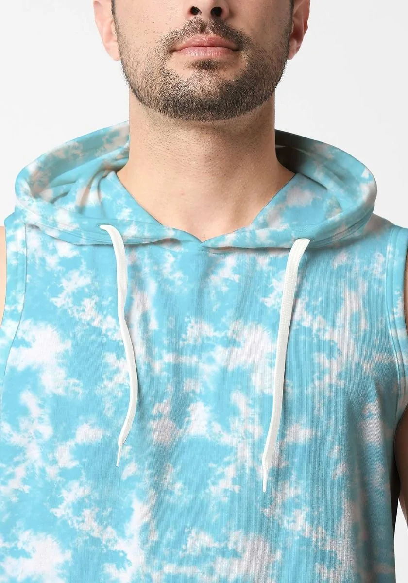 Tie Dye Sleeveless Hoodie