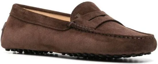 Tod's Gommino suede driving moccasins Brown