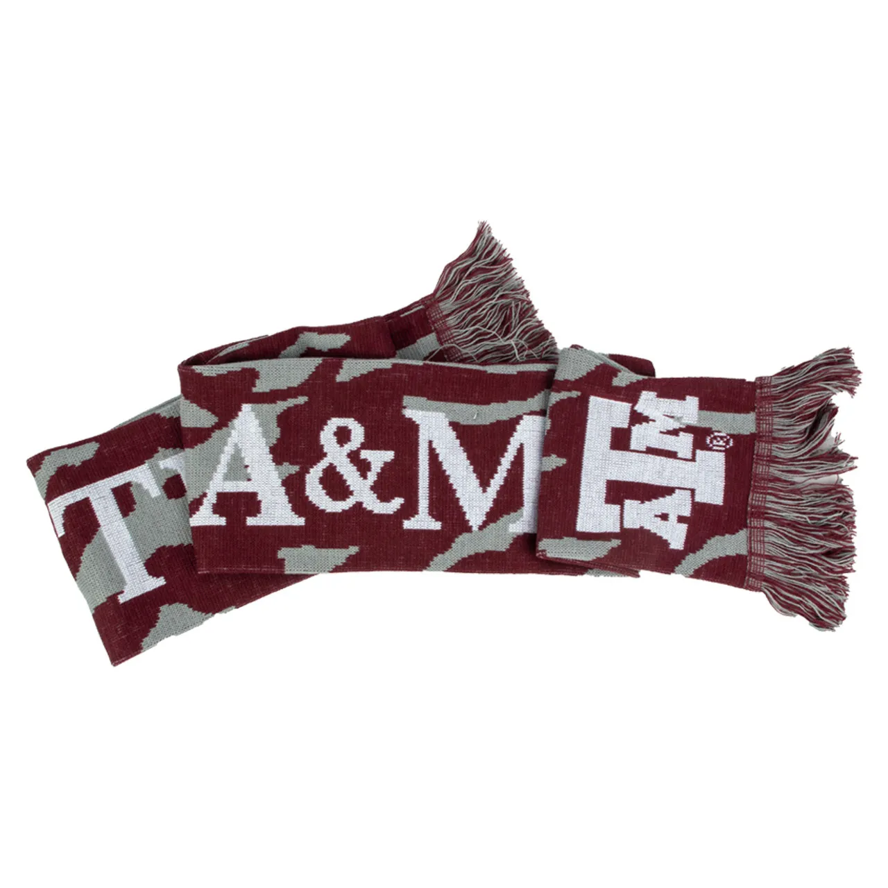 Tonal Camo Scarf - Maroon & Grey