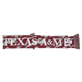 Tonal Camo Scarf - Maroon & Grey