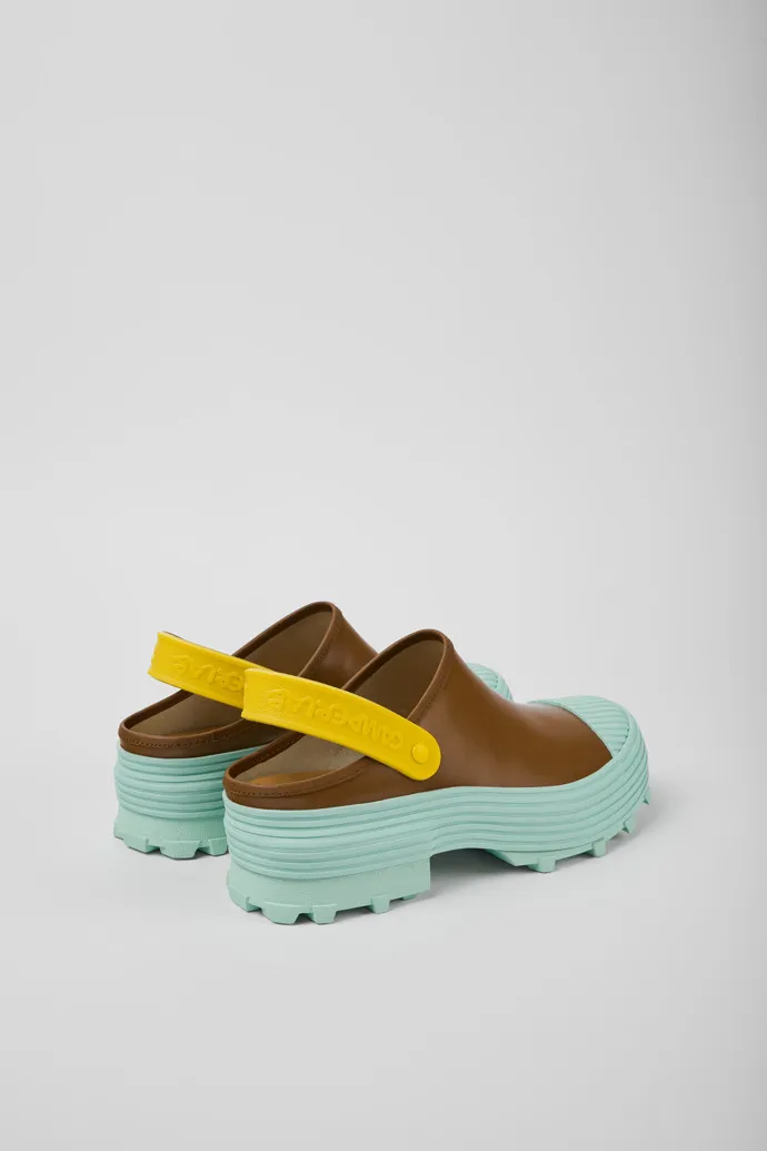 Traktori Multicolored leather clogs