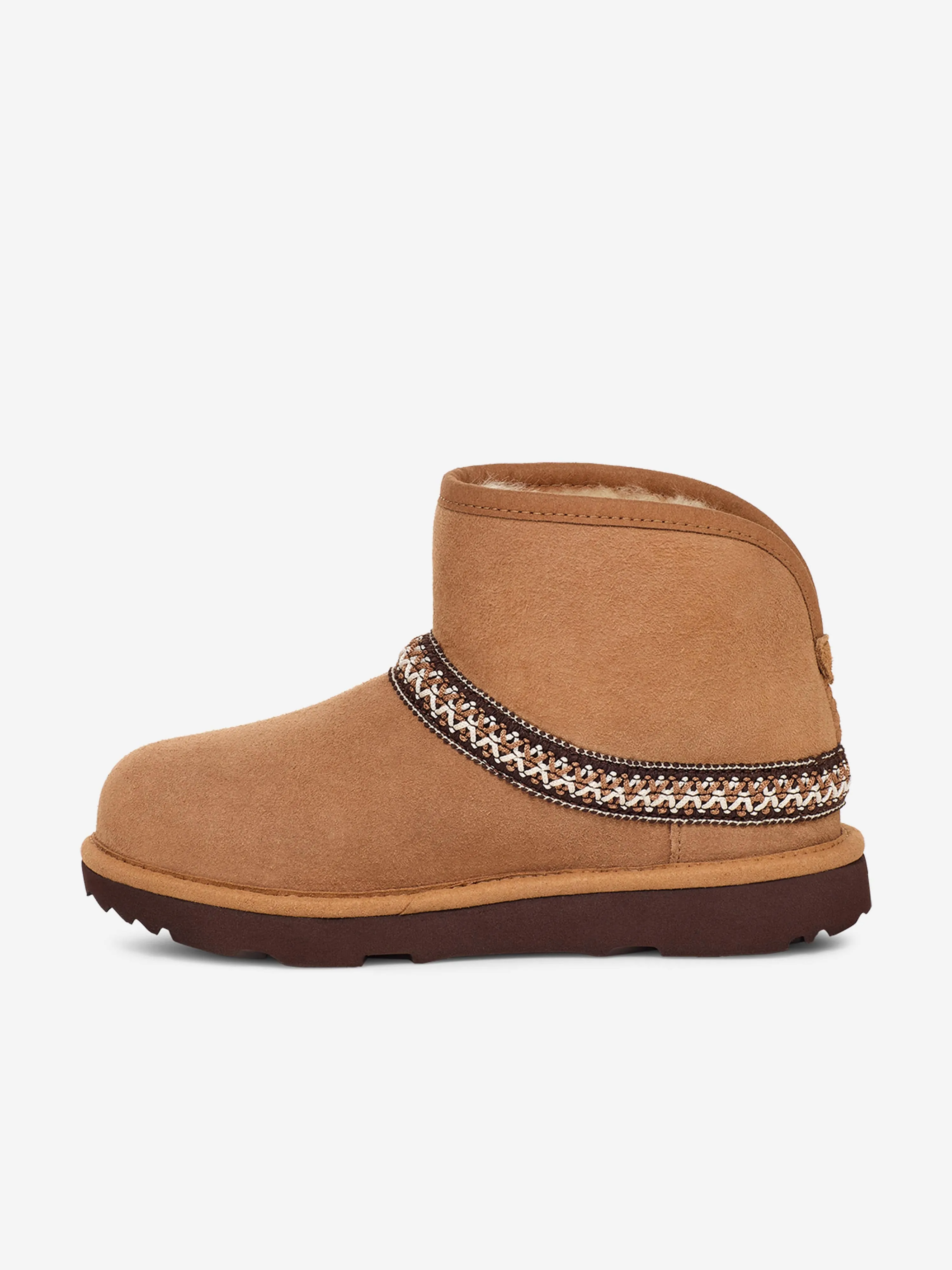 UGG Kids Classic Mini Crescent Boots in Brown