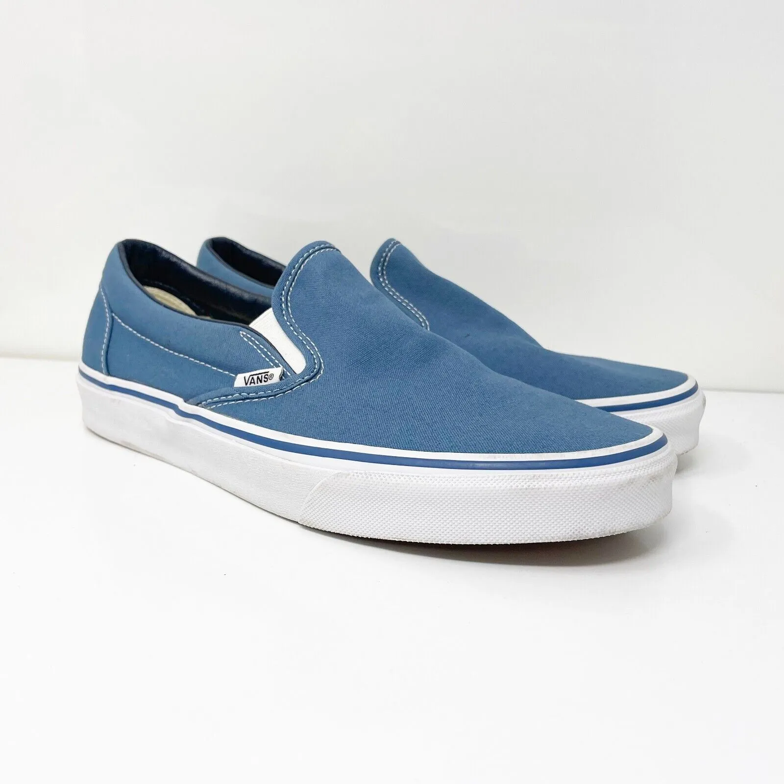 Vans Mens Classic 721356 Blue Casual Shoes Sneakers Size 10