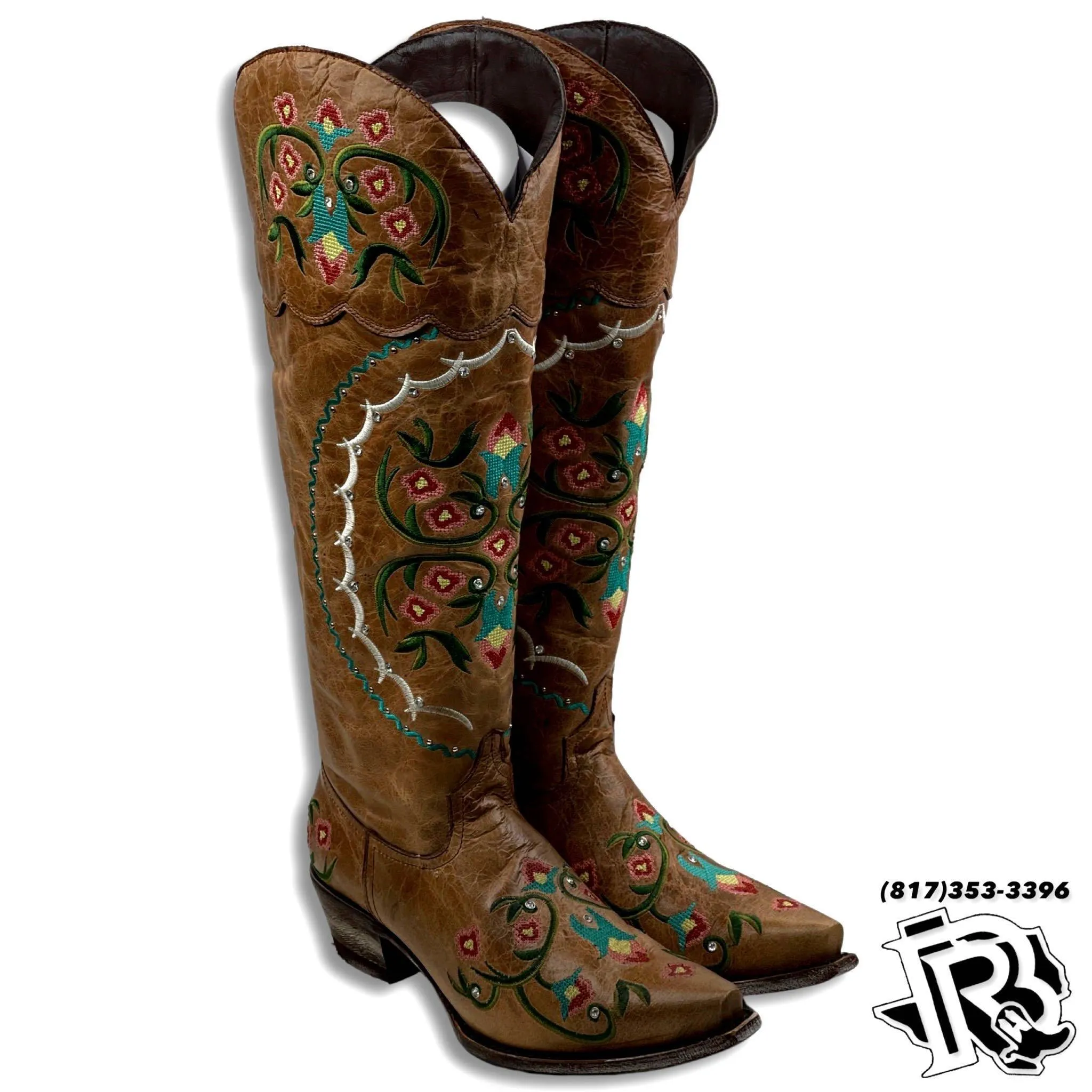 WOMEN BOOTS | “ISABLE” CAMEL WESTERN BOOTS MULTI COLOR STYLE #11001