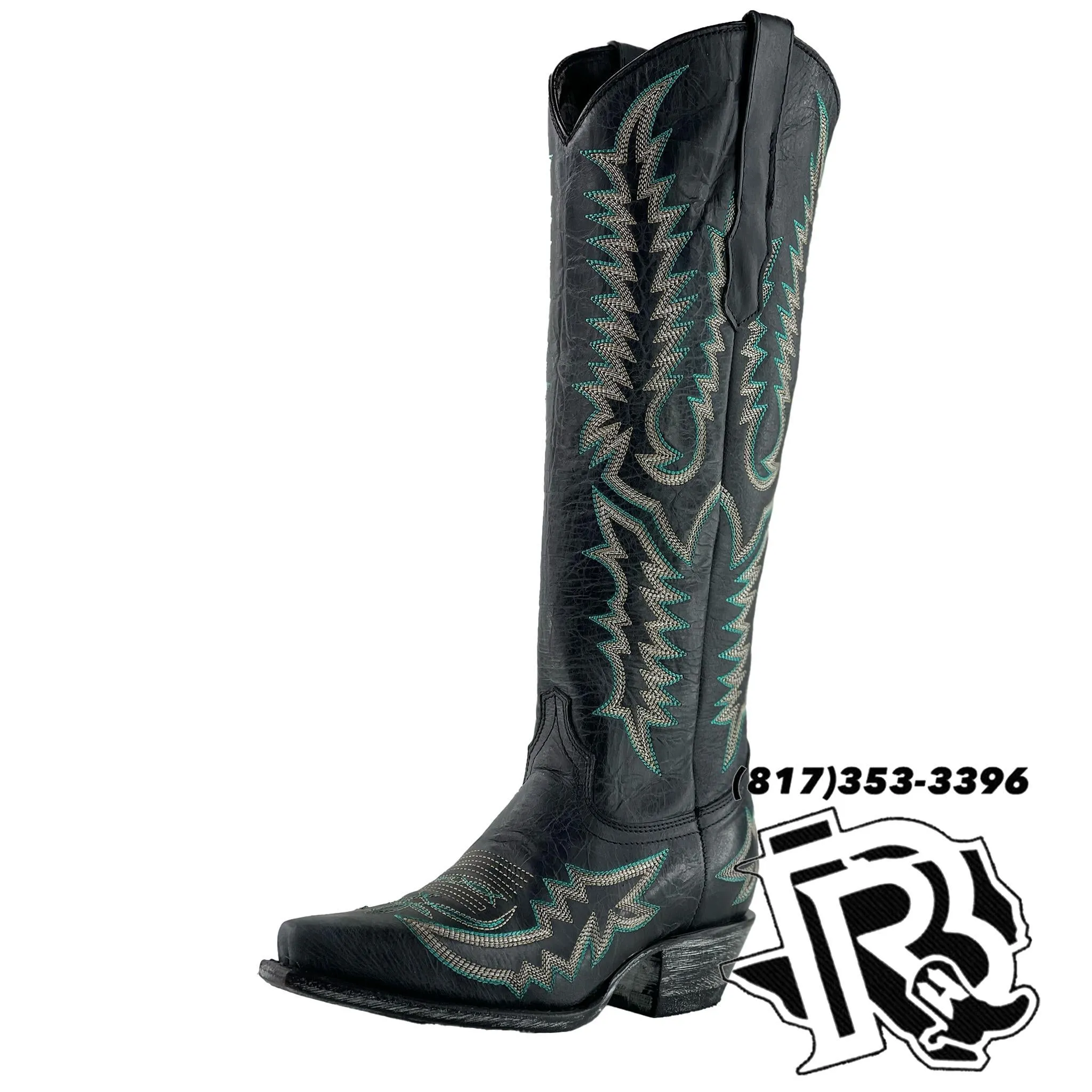 WOMEN BOOTS | MATTE BLACK TALL TOP WESTERN BOOT