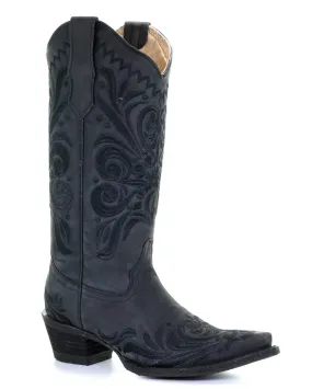 Women's Embroidery Filigree Western Boots