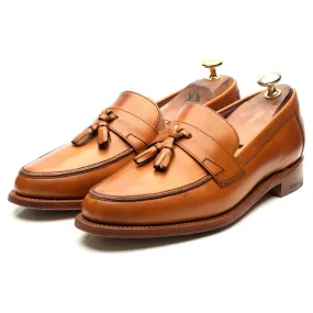 Women's 'Imogen' Tan Brown Leather Tassel Loafers UK 6.5 D