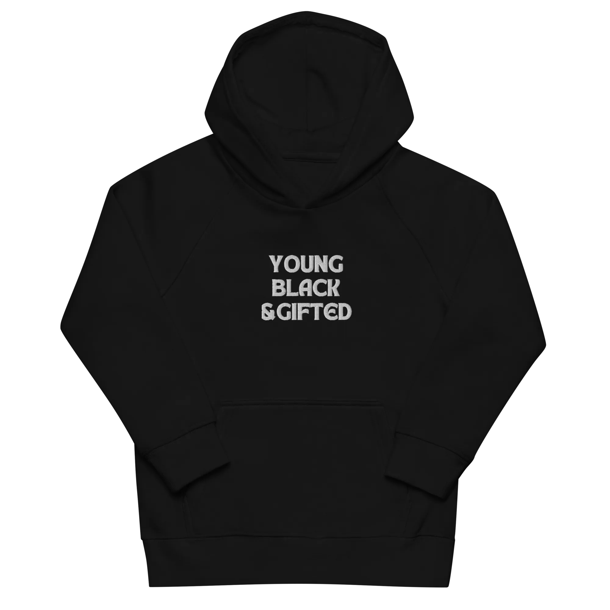 Young, Black & Gifted Kids Embroidered Eco Hoodie