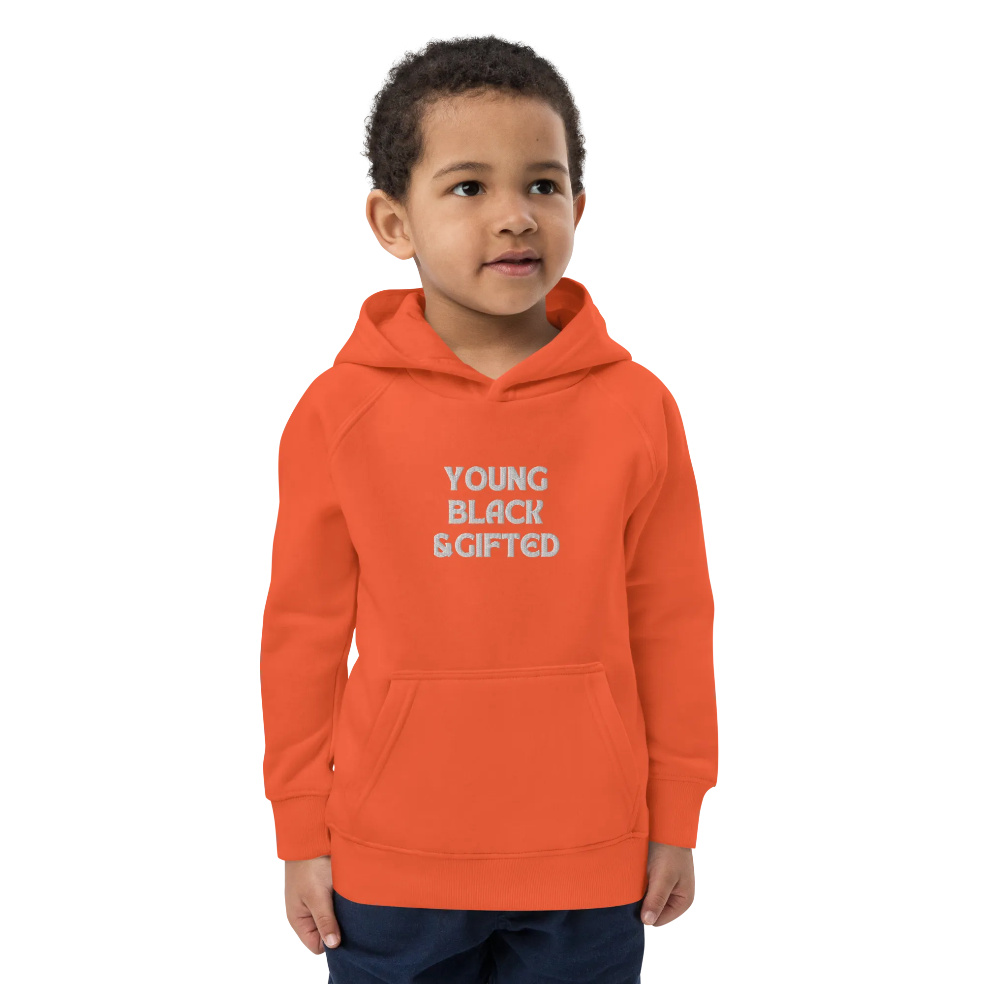 Young, Black & Gifted Kids Embroidered Eco Hoodie